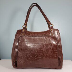Crazy Horse by Liz Claiborne - Purse / Brown / Croc Pattern